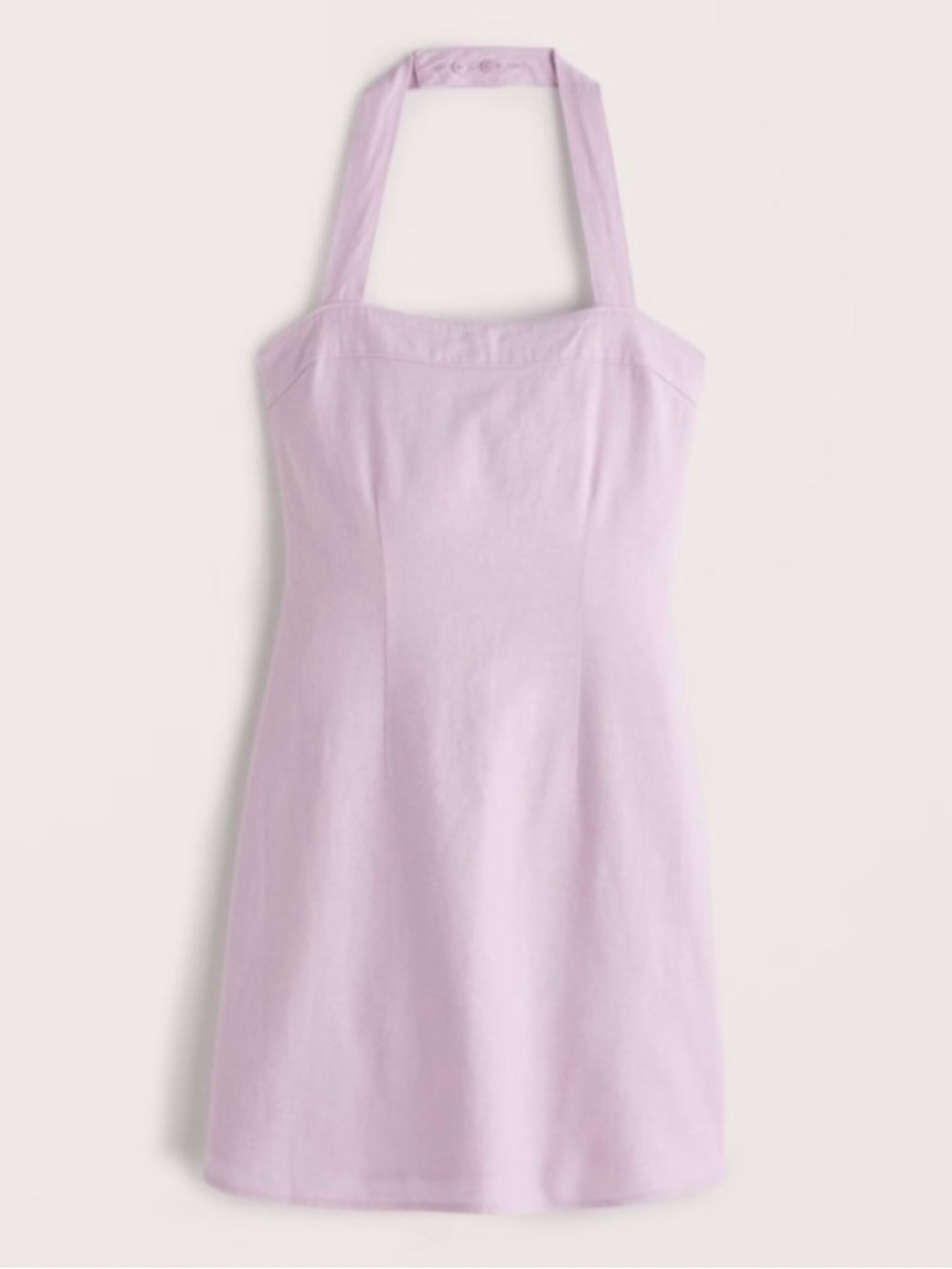 Linen blend halter dress